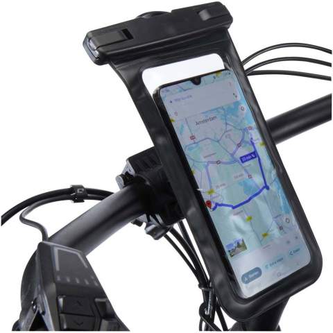 Stevige telefoonhouder die een veilige en betrouwbare manier biedt om je telefoon toegankelijk te houden tijdens het fietsen of steppen.