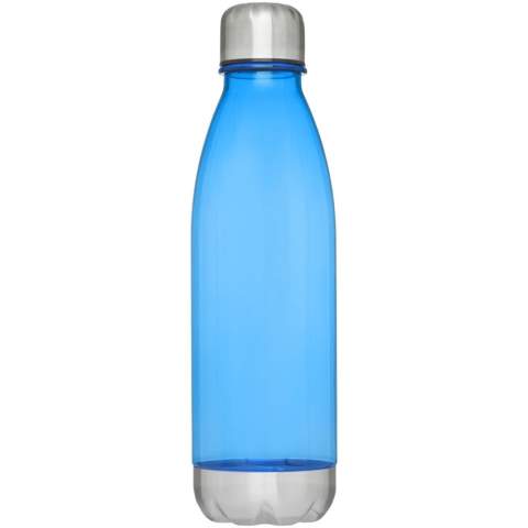 Bouteille de sport à simple paroi en matériau durable avec couvercle vissé. Résistante aux chocs, aux taches et aux odeurs. Dispose d’un couvercle et d'un fond en acier inoxydable. Sans bisphénol A. Capacité de 685 ml.