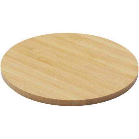 Dessous de verre rond en bambou provenant de sources plus durables et socialement responsables. Dimensions : 8,5 x 0,5 cm.