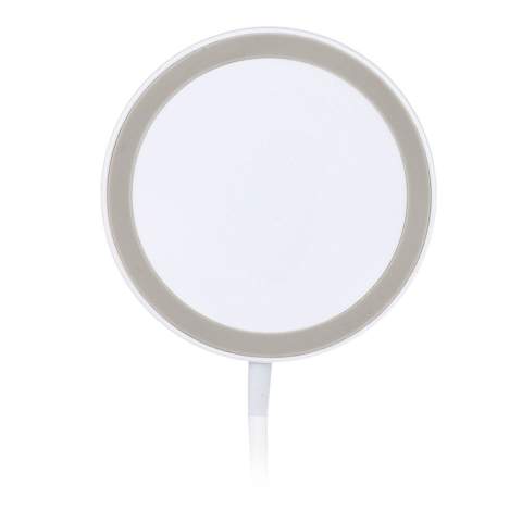 This sustainable wireless charger, made from recycled ABS, supports fast charging with an output power of 15W for your phone and works with MagSafe. With protections against overload, over-discharge, short circuit, and over-voltage, it ensures safe charging.