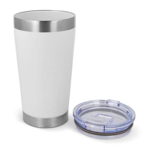 Wir präsentieren 'Cango', unseren 500ml T-ceramic-becher mit Deckel. Genießen Sie Ihre Getränke auch unterwegs in dieser stilvollen und praktischen Lösung. Die keramische Innenausstattung bietet zahlreiche Vorteile, darunter eine einfache Reinigung, die Beseitigung von Geruchs- und Geschmacksrückständen nach dem Waschen und eine hervorragende Wärmedämmung. Hergestellt aus 90 % recyceltem, nicht verbrauchtem Edelstahl.