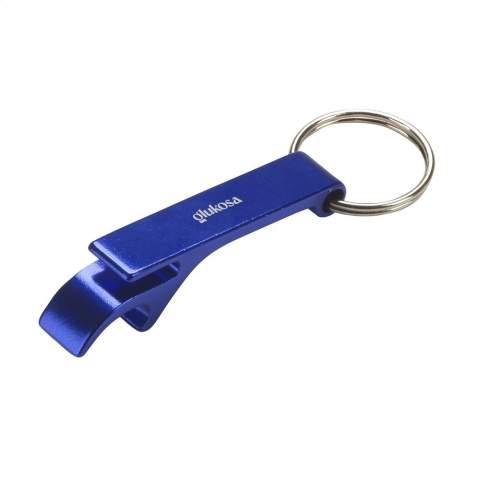 Keyring with aluminium opener.