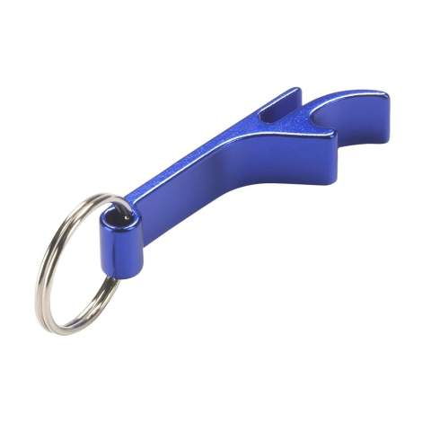 Keyring with aluminium opener.