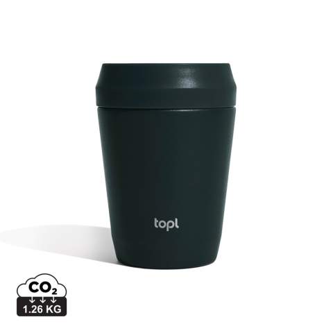 Maak kennis met de Topl Cup, perfect afgestemd op barista-formaat 236ml.  Gemaakt van RCS-gecertificeerde gerecyclede materialen en voorzien van vacuümisolatie, houdt het je drankjes op de ideale temperatuur. Het gepatenteerde 360°-drinkontwerp en de transparante deksel bieden zowel praktisch gemak als stijl voor je dagelijkse avonturen, of je nu door het park wandelt of onderweg bent naar je werk. Gemaakt met 57% gerecycled materiaal.<br /><br />HoursHot: 5<br />HoursCold: 15