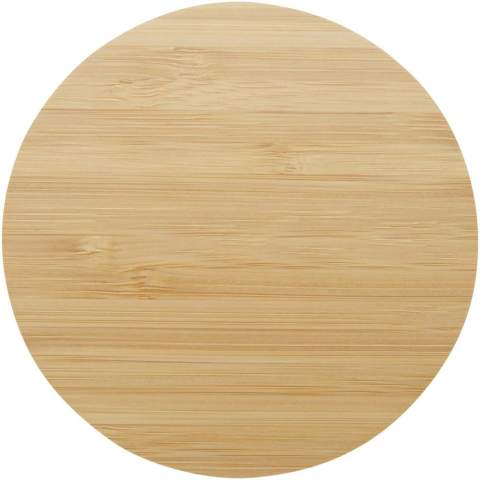 Dessous de verre rond en bambou provenant de sources plus durables et socialement responsables. Dimensions : 8,5 x 0,5 cm.