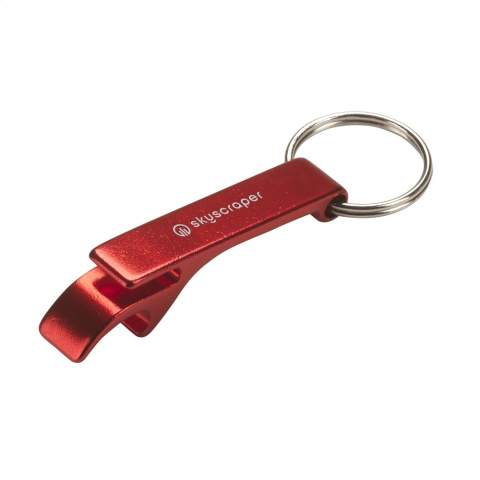 Porte-clés décapsuleur en aluminium.
