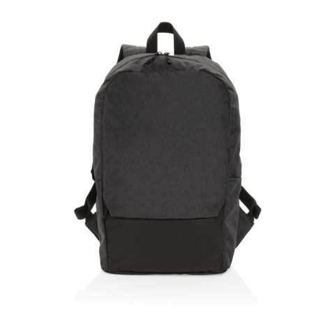 This Kazu backpack is designed to meet your daily needs. The spacious main compartment with a dedicated 15.6-inch laptop pocket ensures your essentials are secure. Passport-sized pockets and pen loops help keep you organized on the go, while the front pocket adds convenience to your journey. Made with 100% recycled polyester embedded with the AWARE™ tracer. 2% of proceeds of each product sold with AWARE™ will be donated to Water.org.<br /><br />FitsLaptopTabletSizeInches: 1560.0<br />PVC free: true