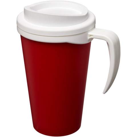 Double-wall insulated mug with twist-on lid and integrated handle. Mug is fully recyclable. Mix and match colours to create your perfect mug. Made in the UK. Presented in a white gift box. BPA-free. EN12875-1 compliant, dishwasher safe, and microwave safe. Packed in a recycled PE plastic bag.