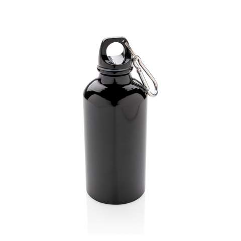 Diese 400ml-Aluminiumflasche ist der ultimative leichte Begleiter für alle Outdoor-Trips. Befestigen Sie sie mit dem praktischen Karabiner an jedem Rucksack. Auch perfekt beim Sport. Nur für kaltes Wasser. BPA frei. Nur Handwäsche.