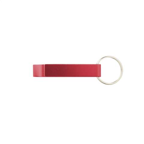 Porte-clés décapsuleur en aluminium.