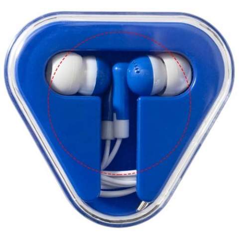 De Rebel earbuds zijn eenvoudige oordopjes waarmee je overal en gemakkelijk naar muziek kunt luisteren. Te gebruiken met elk standaard audio-apparaat met een 3,5 mm audio-aansluiting. De oordopjes zijn gemaakt van sterk ABS kunststof en worden geleverd in een kunststof driehoekig hoesje met kabelopbergmogelijkheid, waardoor ze goed beschermd zijn tegen eventuele beschadigingen van buitenaf. De Rebel oordopjes zijn verkrijgbaar in verschillende kleurencombinaties en bieden diverse mogelijkheden voor logobedrukking.