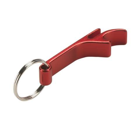 Porte-clés décapsuleur en aluminium.