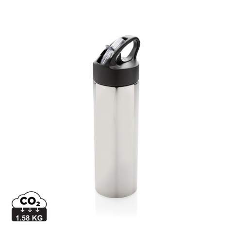 Sport is the sustainable drinking bottle with capacity of 500ml. Instead of using a plastic bottle, use and re-use this stainless steel sports bottle with practical straw to quench your thirst. Registered design®