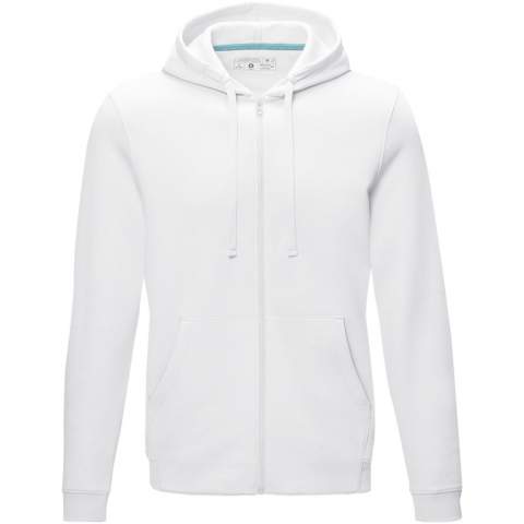 The Ruby men's GOTS organic GRS recycled full zip hoodie – this hoodie showcases a blend of eco-conscious features that redefine modern fashion. This hoodie blends sustainable fashion with comfort, featuring certified trims like a center front GRS certified coil zipper. Also the drawstring in the hood adds a thoughtful touch to the design while being certified as well. With a soft brushed interior, it ensures a cozy feel. Made from a 280 g/m² blend of GOTS certified organic cotton and GRS certified recycled polyester. What truly sets this garment apart is its dual certification (GRS and GOTS) ensuring a 100% certified supply chain. This means that every step, from sourcing the materials to production, adheres to stringent environmental and ethical standards. By choosing this hoodie, you make a statement that fashion and sustainability can coexist seamlessly.
