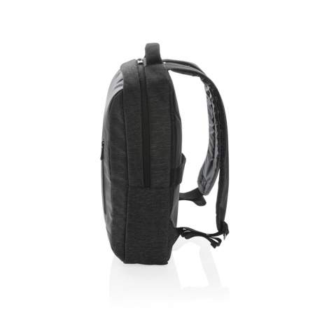 Carry all of your gear for school or travel inside this 900D laptop backpack. It's made from durable fabric and features a sporty, urban inspired design with custom fit straps for added comfort. This backpack includes a fully padded laptop compartment, a large main compartment to hold books or extra layers of clothing and a front zipper pocket for accessories. There is also a trolley strap on the back. Fits laptops up to 15.6”. PVC free.<br /><br />FitsLaptopTabletSizeInches: 15.6<br />PVC free: true