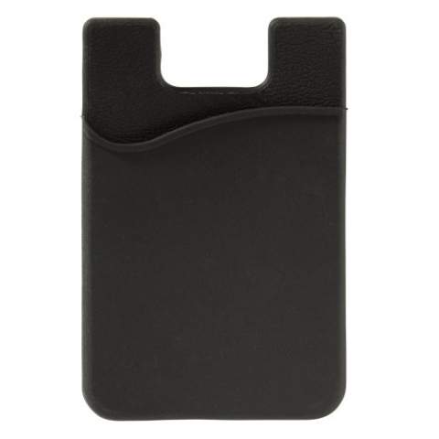 Silicone card holder. Easy to attach to the back of a smartphone with a 300LSE sticker.