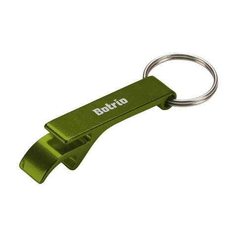 Keyring with aluminium opener.