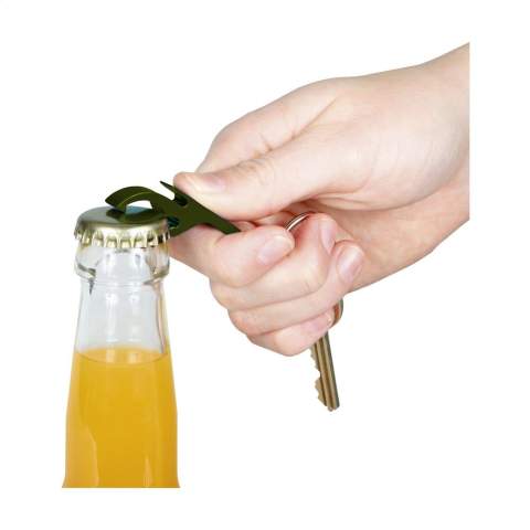 Keyring with aluminium opener.