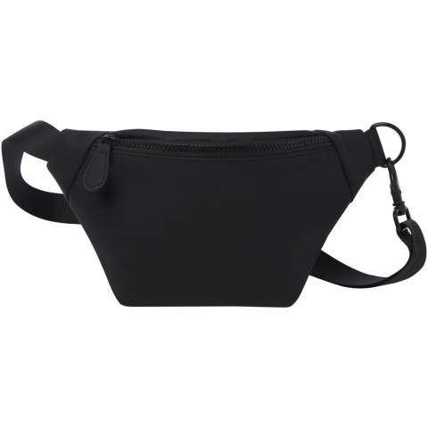 The Turner fanny pack is designed with highly durable and sustainable materials. The outside is made with 51% GRS recycled PU plastic and the lining is made of 100% GRS recycled RPET. The fanny pack features a large zipped compartment, and inside is a small zipped pocket to keep items organised. The strap is adjustable and can be released quickly with the clasp. This fanny pack is made to last, and with its classic design and sturdy materials, it will become a favourite.