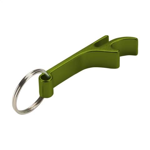 Keyring with aluminium opener.