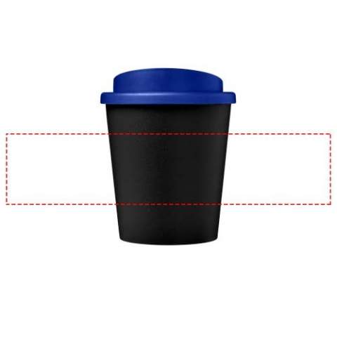 Compacte, dubbelwandige geïsoleerde beker met draaideksel. Past onder de meeste koffiezetapparaten. Volume 250 ml. Mix en match kleuren om je perfecte mok te creëren. Gemaakt in het Verenigd Koninkrijk. Verpakt in een thuis-composteerbare polybag. BPA-vrij. Voldoet aan EN12875-1, is vaatwasmachine- en magnetronbestendig.