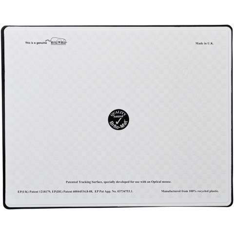 One of the bestselling hard top mouse mats on the market. It offers unrivalled quality due to our patented in-mould labelling technique. It’s moulded from 100% in-house recycled plastics. 100% perfect mouse control for standard balled and optical mice.