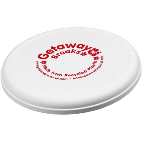 Frisbee made from 100% recycled plastic, combining a fun promotional idea with strong sustainable credentials. Made in the UK and compliant with EN72. The frisbee may have a speckled finish due to the nature of the recycled material.