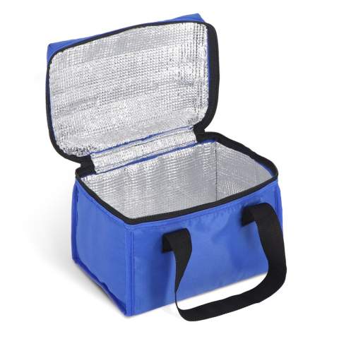 Spacious cooler bag. Thanks to its sleek design, it can be packed efficiently. An ideal bag for a picnic, holiday or a day on the beach. The slightly glossy material combined with the extra wide handles give this bag a modern look.