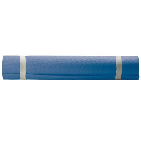 Do an intensive work-out or relaxing yoga session on this comfortable 4mm thick fitness mat. It provides you with a better grip during your activities. This mat is convenient to carry in the provided bag and includes a number of sample exercises. Imprint available on the bag.