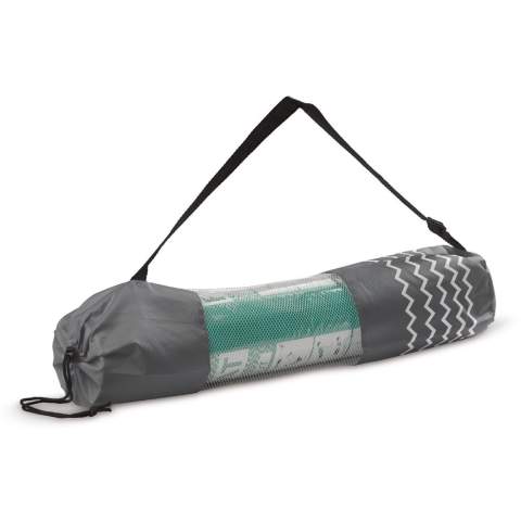 Do an intensive work-out or relaxing yoga session on this comfortable 4mm thick fitness mat. It provides you with a better grip during your activities. This mat is convenient to carry in the provided bag and includes a number of sample exercises. Imprint available on the bag.