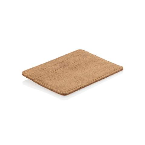 Beautifully made from natural cork and with secure RFID protection. The RFID-blocking material protects against identity theft and electronic pickpocketing. Including 3 easy access card slots which can hold up to 6 cards.