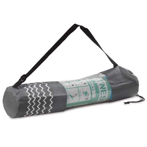 Do an intensive work-out or relaxing yoga session on this comfortable 4mm thick fitness mat. It provides you with a better grip during your activities. This mat is convenient to carry in the provided bag and includes a number of sample exercises. Imprint available on the bag.