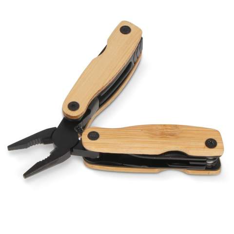 Unleash versatility with our bamboo multi-tool, boasting 12 functions. The ultimate all-in-one solution for countless tasks and adventures.