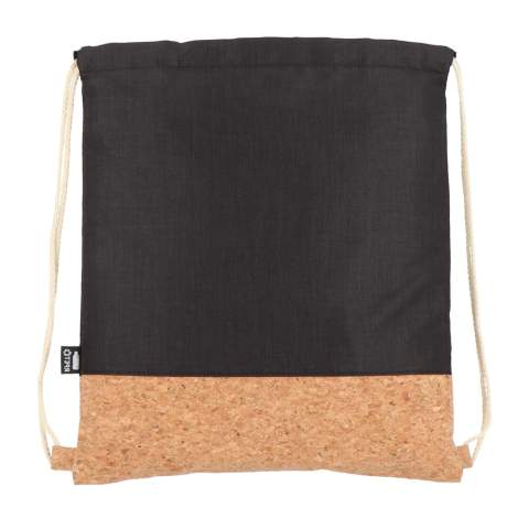 Diese strapazierfähige Kordeltasche aus 300D recyceltem PET und Kork ist für ein maximales Tragegewicht von 10 kg ausgelegt. Perfekt für den täglichen Gebrauch. Hergestellt aus R-PET.