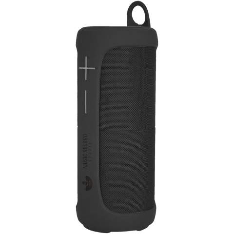 Spritzwassergeschützter 20W Bluetooth® Lautsprecher nach IPX6, der in zwei unabhängige Lautsprecher zerlegt werden kann. Mit 2 x 2000 mAh Akkus, die in 2 bis 3 Stunden vollständig aufgeladen sind und eine Wiedergabezeit von 6 bis 8 Stunden ermöglichen. MAße 23,5 x 8,7 x 8,7 cm. Gewicht 840 g. Maximale Verbindungsentfernung 10 Meter.