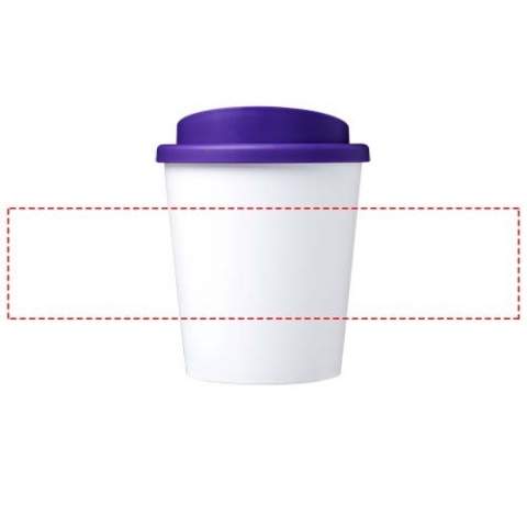Compacte, dubbelwandige geïsoleerde beker met draaideksel. Past onder de meeste koffiezetapparaten. Volume 250 ml. Mix en match kleuren om je perfecte mok te creëren. Gemaakt in het Verenigd Koninkrijk. Verpakt in een thuis-composteerbare polybag. BPA-vrij. Voldoet aan EN12875-1, is vaatwasmachine- en magnetronbestendig.