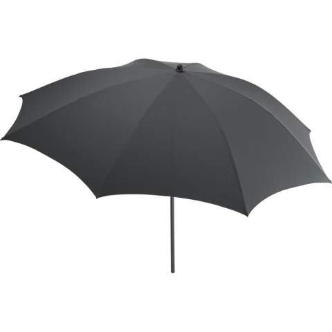 Moderne parasol met frame in titanium afwerking en kantelmechanisme