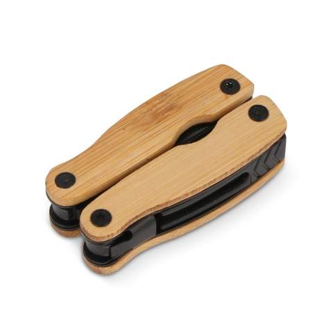 Unleash versatility with our bamboo multi-tool, boasting 12 functions. The ultimate all-in-one solution for countless tasks and adventures.
