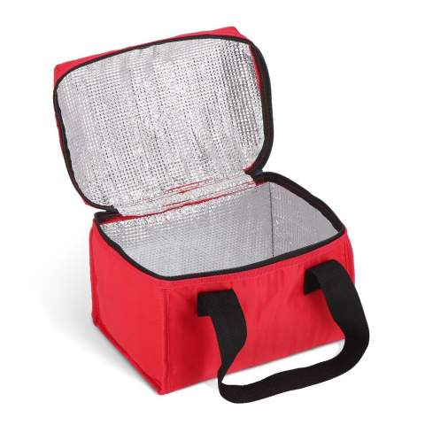 Spacious cooler bag. Thanks to its sleek design, it can be packed efficiently. An ideal bag for a picnic, holiday or a day on the beach. The slightly glossy material combined with the extra wide handles give this bag a modern look.