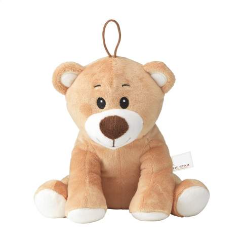 Plush bear. Super soft cuddly toy with embroidered eyes. With loop.