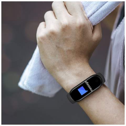 The AT410 smartband integrates different functions to control daily physical activity: steps, calories burned and distance traveled. It also measures sleep quality and features a heart rate monitor and blood pressure measurement. Compatible with iOS and Android, and it receives and displays notifications from the connected smartphone. Comes with a large battery that can provide up to 7 days of autonomy. 0.96” touch screen with 160x80 resolution. Waterproof level IPX7.