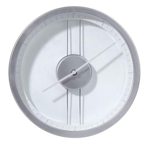 Pendule Toppoint design avec face avant transparente. Tout la surface du cadran peut être marquée en quadri au moyen d'un marquage digital. La pendule sera livrée dans une boîte cadeau. Un remarquable cadeau d'affaires.