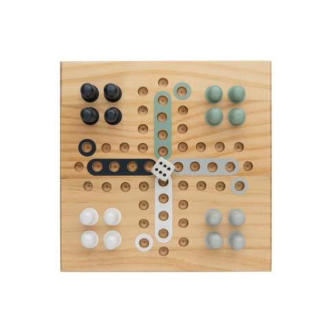 Get ready for endless fun with this beautiful wooden Claire Ludo game. Crafted from high-quality wood and packaged in an FSC certified kraft box, this game is both beautiful and responsibly made. Make your next game night unforgettable!