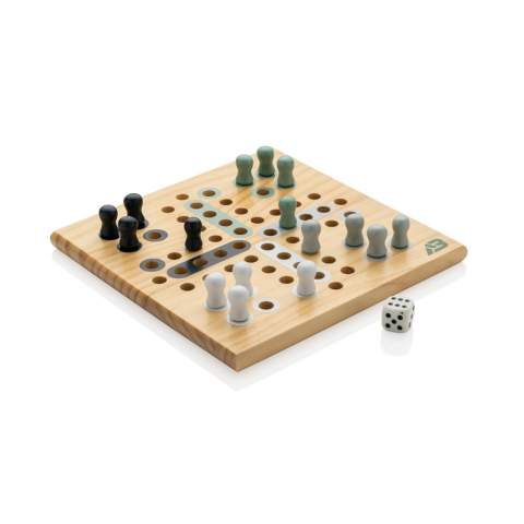 Get ready for endless fun with this beautiful wooden Claire Ludo game. Crafted from high-quality wood and packaged in an FSC certified kraft box, this game is both beautiful and responsibly made. Make your next game night unforgettable!
