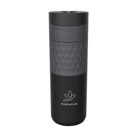 De ideale thermosbeker voor onderweg van het merk Kambukka® • excellente kwaliteit • fraaie vormgeving • handig formaat • vacuümgeïsoleerd 18/8 RVS • houdt dranken tot 9 uur warm en tot 18 uur koud • 3-in-1 deksel met 2 drinkposities: even drukken en snel een slok nemen of volledig openen om zonder knoeien, net zo comfortabel te drinken als uit een mok • gemakkelijk te reinigen dankzij Snapclean®: met één handeling verwijder je het binnenste, vaatwasserbestendige mechanisme • universeel deksel: past ook op andere Kambukka® drinkflessen • het deksel is vaatwasserbestendig - de beker met de hand afwassen • rubberen grip • antislipbodem • 100% lekvrij • inhoud 500 ml. • De zwarte thermosbeker kan niet worden voorzien van een lasergravure.       VOORRAAD INFORMATIE: Tot 1.000 stuks beschikbaar binnen 10 werkdagen. Uitzonderingen voorbehouden.