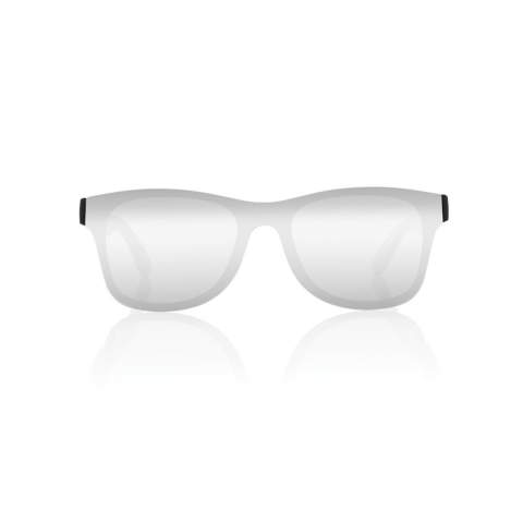 Sunglasses made with RCS certified recycled PC frame and FSC certified bamboo. With mirrored lenses for a trendy look. Total recycled content: 23% based on total item weight. RCS certification ensures a completely certified supply chain of the recycled materials. The lenses conform to EN ISO 12312-1,UV 400 and CAT 3. Packed in a FSC® Kraft box.<br /><br />PVC free: true
