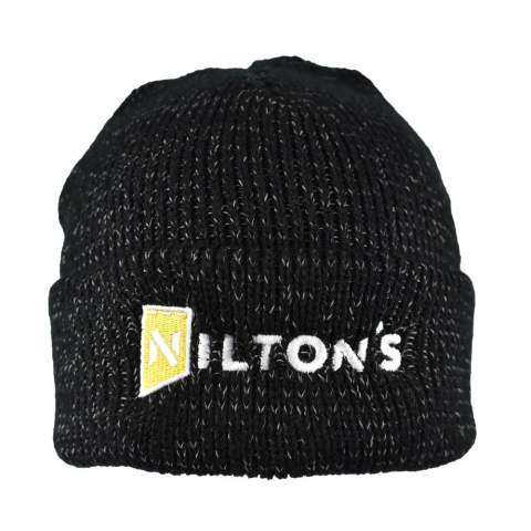 Ce bonnet garde votre tête bien au chaud et est doté d'un fil réfléchissant, qui est particulièrement visible à la tombée de la nuit. Style, chaleur et réflexion combinés !