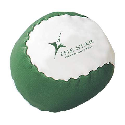 Stress ball with soft grain filling.