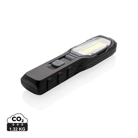 Multi-function work light with 1W LED light and COB light. The COB light has an adjustable angle to light up your work space. With magnet on the back to attach to metal surfaces and extendable 20 cm telescope with magnet to pick up small objects like screws or nails. Led light beam up to 50 metres with 80 lumen. COB light 230 lumens. Including batteries for direct use.<br /><br />Lightsource: COB LED<br />LightsourceQty: 2