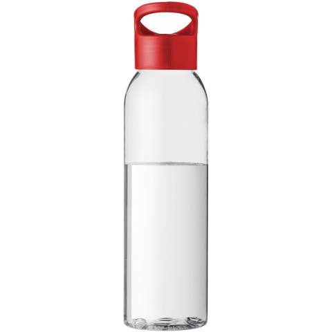 The clear Sky colour-pop water bottle is made of Eastman Tritan™, making this bottle BPA-free, light, durable and impact-resistant. The bottle is single-walled and holds 650 ml of liquid, and it fits in the side pocket of most backpacks, as well as in most car cup holders. The twist-on lid ensures easy opening and closing, and has a built-in carrying handle. 